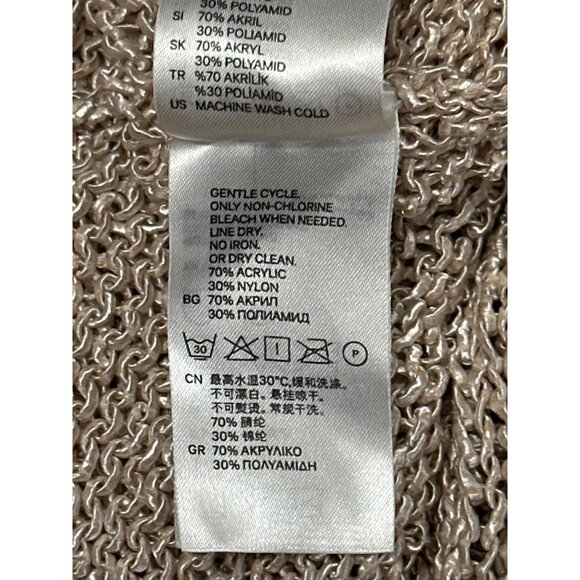 CCC Loose Knit Crop Top Metallic Open Back Sweater Stylish Lightweight Pullover - Picture 7 of 8